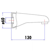 Acl Yale 150mm Bath Spout